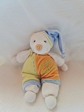 Doudou ours Fripon Combinaison Jaune Bleu bonnet DOUDOU & COMPAGNIE Excellent Ét