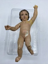 Santon creche Napolitain Ange ou Jesus 17 cm Yeux Sulfure XVIII  ou XIX Siècle