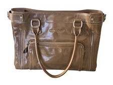 Sac cabas marron brillant
