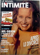 Magazine rare INTIMITE 1990: ESTELLE LEFEBURE HALLYDAY_MEL GIBSON
