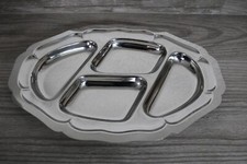 Vintage Plat à compartiments 34,5 x 24,5 en inox  ; Schale aus Edelstahl