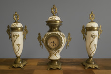 Ancienne pendule tryptique en