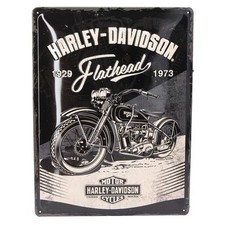 Placadecorativa metálica HARLEY DAVIDSON FLATHEAD - 30 x 40 cm
