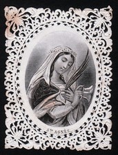 Sainte Agnès - Image pieuse