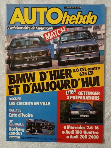 Auto hebdo 496 11 1985 - hebdo, n°496