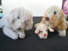 DEUX ANCIENS CHIENS PELUCHE