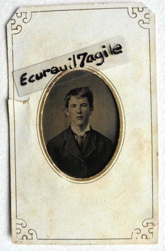 Ferrotype photo portrait jeune - photo,