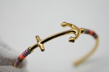 Stella and Dot  Gold Tone Anchor Cuff Bracelet A17