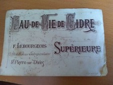 Etiquette eau de vie de cidre