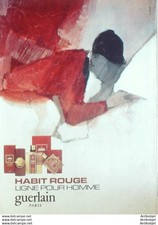 Publicite Cosmetique Guerlain Habit rouge 1964