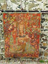 TENTURE TAPISSERIE MURALE LE ROMAN DE LA ROSE PAR ANNE ROLAND AKNIN 