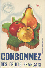 CARTE POSTALE CONSOMMEZ DES FRUITS FRANCAIS / ILLSUTRATEUR PIERRE FEVE