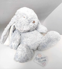 Peluche/Doudou Augustin Lapin Bleu Nez Marron Fourrure 30cm  Tartine Et Chocolat
