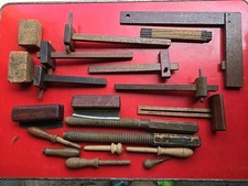 TRUSQUIN  + Racloir  Divers LOT 8 outils divers  Ebéniste Menuisier rabot plane