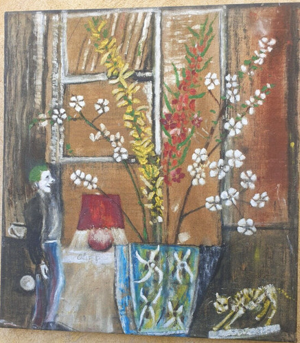 Tableau olier huile sur toile - tableau,