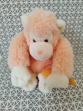 Doudou peluche singe orange