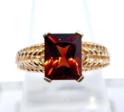 Bague solitaire grenat - solitaire,