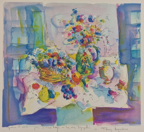 Lithographie tony agostini - lithographie,