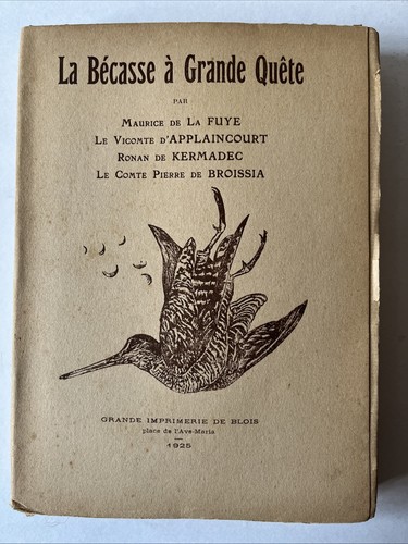 1925 bécasse à - 1925,, "la