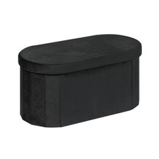 Banc de Rangement, pour Coffre, Repose-Pieds Pliable, Ovale, pour Entrée, Sal...