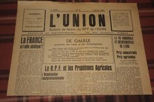 journal politique L'Union RPF de l'Eure Evreux 1951
