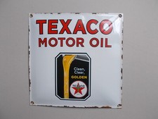 " Texaco Motor Oil  " , Plaque