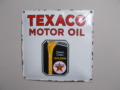 Texaco motor oil plaque - ",