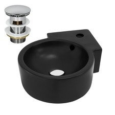 Lavabo céramique ronde noir