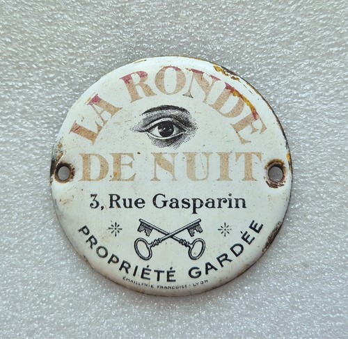 Plaque émaillée bombée la - bombée, "la