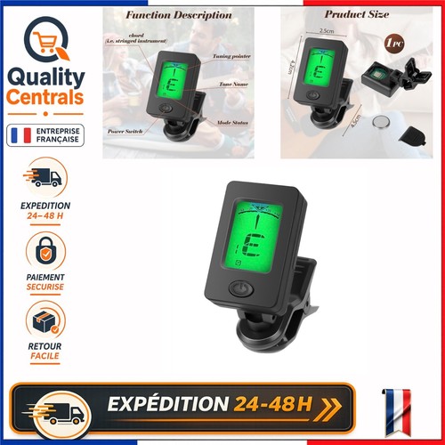 Accordeur guitare pince lcd - accordeur,