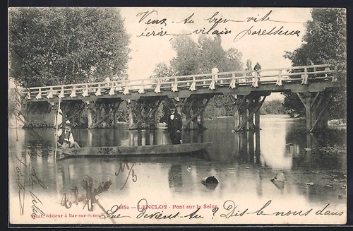 Cpa enclos pont - cpa, sur