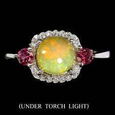 925 Argent Sterling Rond Feu