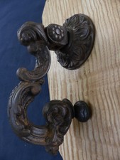 Heurtoir marteau de porte Fonte décor lion ancien Porte d'entrée Ht 18,5 cm