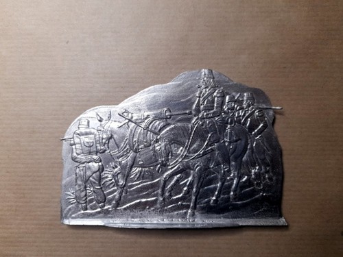Plat étain figurines - plat, .