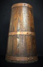 Ancien début XXème ou fin XIXème baratte à beurre en bois et cerclage en cuivre