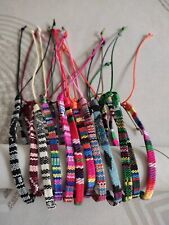 lot de 12 bracelets en tissu, longueur réglable, mode été  CL6/2