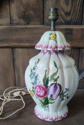 Ancienne lampe faïence - lampe,