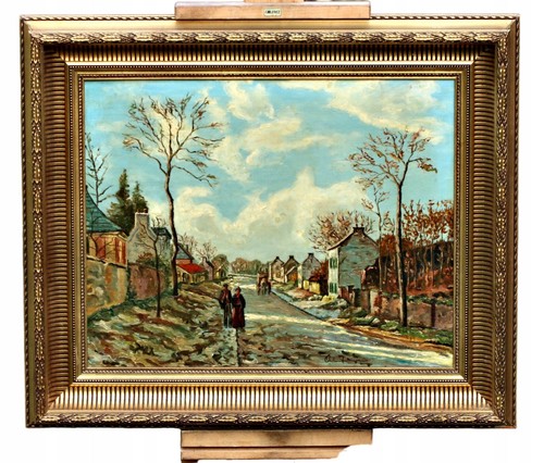 Scène rue dans - dans, village