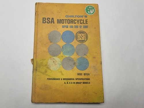 Chilton bsa moto réparation - chilton's,