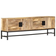 Bois de Manguier Massif Meuble TV Armoire Basse Divertissement Salon vidaXL