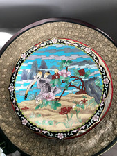 CLOISONNE ASSIETTE PLAT BRONZE