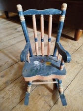 Chaise-Cheval à bascule - jouet ancien en bois