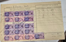 timbre fiscaux de viande 1959, 15 timbre + 1 rarisisme n9 