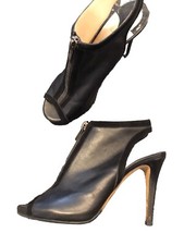 Très Beaux Et Authentique Escarpins Cuir Noir Jimmy Choo 39
