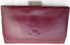 -AUTHENTIQUE  portefeuille-porte-monnaie LE TANNEUR cuir vintage 60's
