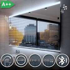 Miroir Salle De Bain Lumineux LED SEOUL | INTERRUPTEUR | METEO | BLUETOOTH GH4