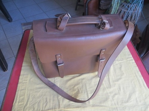 Ancienne sacoche cuir - sacoche, en