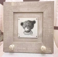 Dimco collection Tam Tam cadre bois déco ours porte-manteau gris  37 x 37 cm env