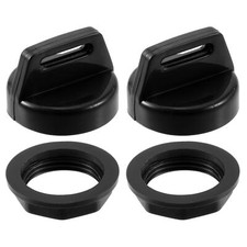 2 Set ATV Allumage Clés Couverture Capuchon avec Borgne Écrou pour Polaris Noir