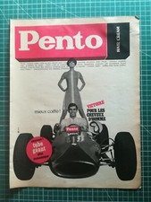 695 PUBLICITE ANCIENNE 1950 gel cheveux Pento course automobile dos Roche Bobois